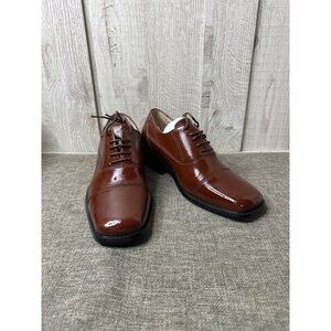 Veeko Mens Brown Lace Up Oxford Derby Shoes Sz 6.5 Dress Business Formal Wear